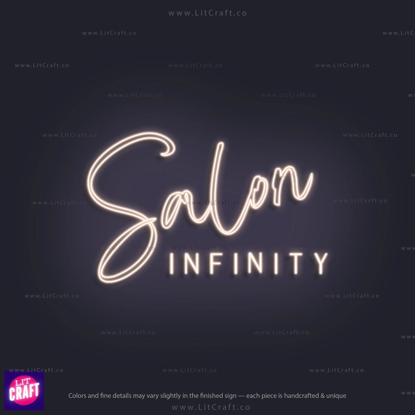 SALON INFINITY (2nd Design) | Custom Neon Sign
