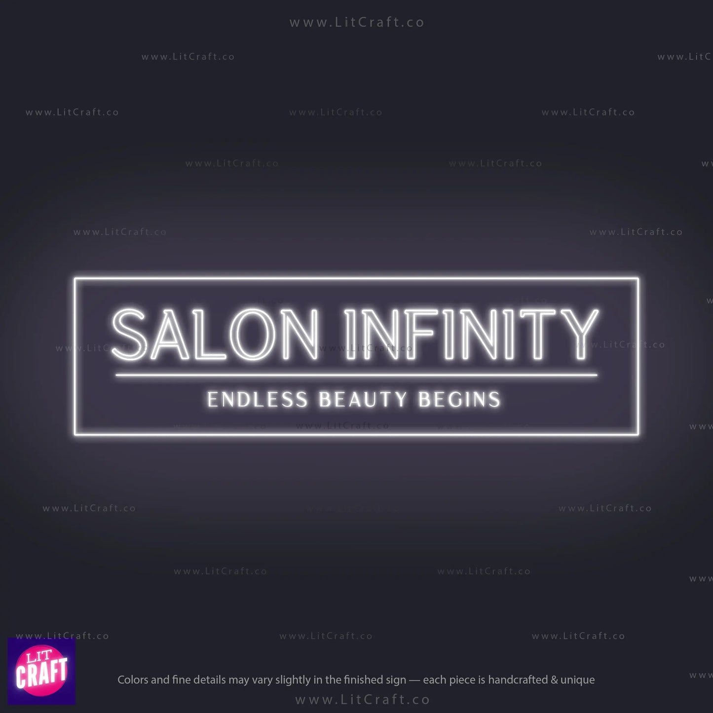 SALON INFINITY (First Design) | Custom Neon Sign