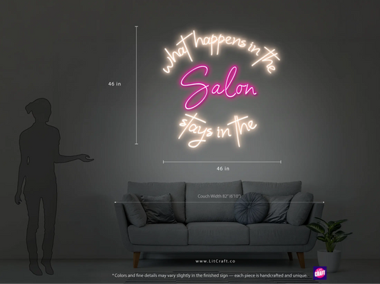 What happens in the salon, stays in the salon | Custom Neon Sign